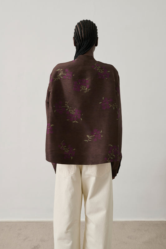 Blouse Hampton - Marron/Violet - Lin - Femme