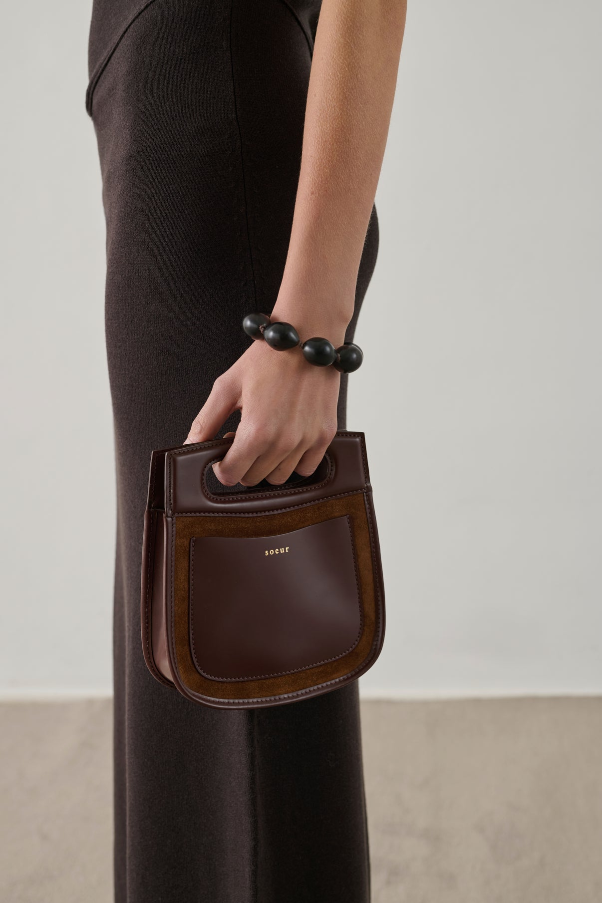 Sac Cheri Mini - Chocolat - Cuir - Femme vue 2